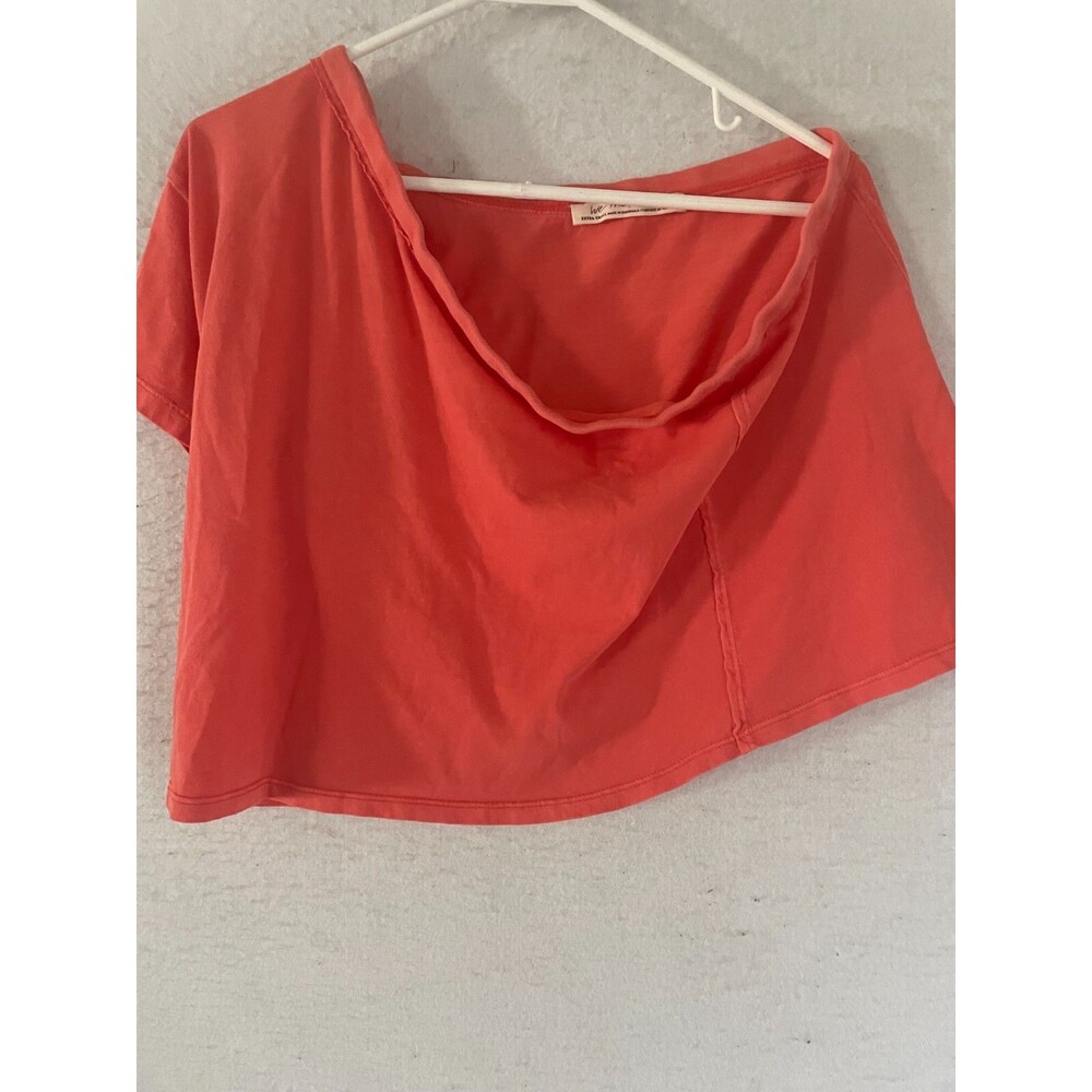 We The Free People Pink One Shoulder Crop Top Size XS NWOT Coral NEW